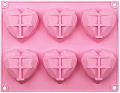 Heart Chocolate Mold, 7.8" Big Breakable Diamond Heart Silicone Cake Mould, Love Shape Maker Baking Tool For Chocolate Mousse Dessert Candy, Good Gifts For Birthday, Valentines Day, Oven Safe 28 Heart Chocolate Mold, 7.8" Big Breakable Diamond Heart Silicone Cake Mould, Love Shape Maker Baking Tool For Chocolate Mousse Dessert Candy, Good Gifts For Birthday, Valentines Day, Oven Safe -Wilton Shop 41gWbpLd6L. AC