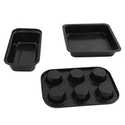 5pcs Nonstick Bakeware Set, Cup Cake Mold Cake Mold Square And Rectangular Baking Tray Pizza Plate Carbon Steel Oven Bakeware Baking Set -Wilton Shop 41gZjhBBXzL