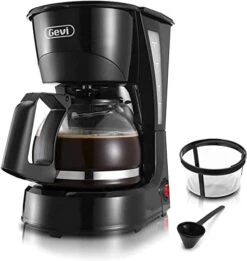 4 Cups Small Coffee Maker, Compact Coffee Machine With Reusable Filter, Warming Plate And Coffee Pot For Home And Office