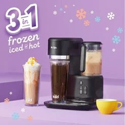 Mr. Coffee® Single-Serve 3-in-1 Iced And Hot Coffee And Tea Maker And Blender With Reusable Filter, Scoop, Recipe Book, 2 Tumblers, Lids And Straws -Wilton Shop 41gltQIZf5L