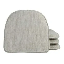 Raindrop The Gripper Non-Slip Kitchen Chair, 15"x16" Seat Pad, 4 Count (Pack Of 1), Taupe