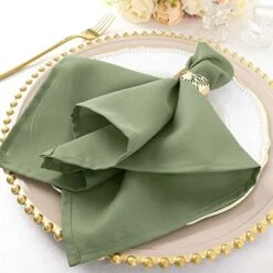 Pack Of 5 Eucalyptus Sage Green Premium 17" X 17" Washable Polyester Napkins Great For Wedding Party Restaurant Dinner Parties 22 Pack Of 5 Eucalyptus Sage Green Premium 17" X 17" Washable Polyester Napkins Great For Wedding Party Restaurant Dinner Parties -Wilton Shop 41hHZIn3PGL