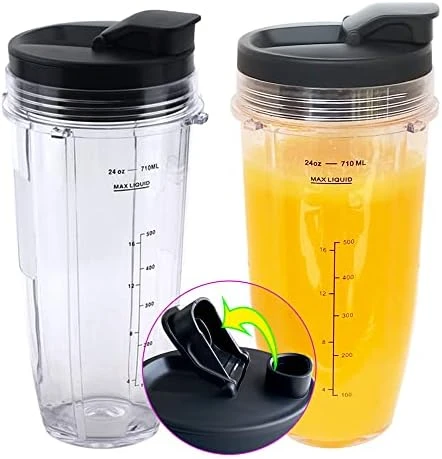 Replacement 32oz Nutri Ninja Blender Cup With Sip & Seal Lid For BL450 BL454 Bl455 BL456 BL480 BL481 BL482 BL490 BL640 BL642 BL682 SS101 SS401 SS351 Nutri Ninja Auto IQ Series Blenders, 2-Pack … 10 Replacement 32oz Nutri Ninja Blender Cup With Sip & Seal Lid For BL450 BL454 Bl455 BL456 BL480 BL481 BL482 BL490 BL640 BL642 BL682 SS101 SS401 SS351 Nutri Ninja Auto IQ Series Blenders, 2-Pack … - Image 8