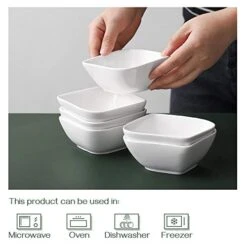 Ramekins 8 Oz Oven Safe, Creme Brulee Ramekins, White Dessert Bowls, Small Serving Bowls, Porcelain Ramekins For Sauce, Souffle, Dipping, Pudding, Custard Cups, Set Of 6 -Wilton Shop 41hJJhQ19VL