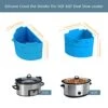 Slow Cooker Liners - Crock Pot Liners Silicone Insert Divider 3 IN 1,BPA Free,Foldable,Reusable & Leakproof,Dishwasher Safe,Compatible With 5QT 6Quart Oval Slow Cooker (Blue) -Wilton Shop 41hLplEvsvL
