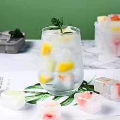 Ice Cube Tray With Lid And Bin, ROTTAY Ice Trays For Freezer, Easy-release 48 Small Nugget Silicone Ice Maker With Ice Bucket, Ice Cube Storage Container Set For Chilled Drink, Cocktail,Gray -Wilton Shop 41hQPSnkSCL