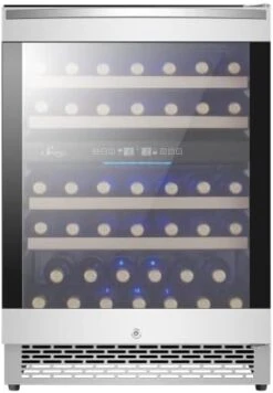 15 Inch Built-In/Freestanding 32 Bottles Or 96 Cans Wine Cellar And Beverage Fridge Smart Control Stainless Steel Mirror Glass Door W/Lock EFC-ZFA88 Compressor Wine Cooler Refrigerator -Wilton Shop 41hX aJwYjL. AC