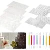 17Pcs Cake Fondant Impression Mat Mold, Diamond Quilted Grid And Vine Lace Texture Embossing Mat, Cake Border Decoration And Fondant Modeling Pens Set 2 17Pcs Cake Fondant Impression Mat Mold, Diamond Quilted Grid And Vine Lace Texture Embossing Mat, Cake Border Decoration And Fondant Modeling Pens Set -Wilton Shop 41hmWvLZsoL