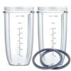 Replacement Cups For Nutribullet Blender, 32OZ Measuring Scale Cups 2 Rubber Gaskets, Compatible With NutriBullet 600W And 900W Blenders (4 PCS) -Wilton Shop 41hsnvQ5BLL