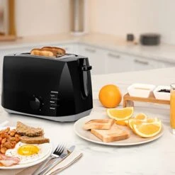 Toaster 2 Slice, Compact Electric Bread Toaster With 6 Toast Setting Defrost, Reheat, Cancel Functions, Auto Shutoff Removable Crumb Tray, Black Toaster (black) 10 Toaster 2 Slice, Compact Electric Bread Toaster With 6 Toast Setting Defrost, Reheat, Cancel Functions, Auto Shutoff Removable Crumb Tray, Black Toaster (black) -Wilton Shop 41hz7RAf86L