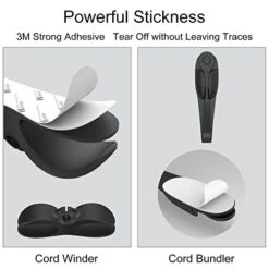 8 PCS Kitchen Appliance Cord Winder, Appliance Cord Organizer Stick On Coffee Maker, Blender, Air Fryer, Cord Holder For Appliances Wire Wrapper For Home, Office, Bathroom Tidy And Safe (Black) -Wilton Shop 41hzgGwtIhL