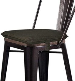 Baibu Super Soft Metal Dining Chair Pads Bar Stool Cushion With Ties For Metal Chairs Or Bar Stools - One Cushion Only (Gray Black, 14x14x1.5in) -Wilton Shop 41i33eC7 CL. AC