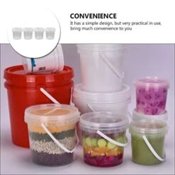 4Pcs 2L Ice Cream Bucket With Handle Reusable Round Food Storage Bucket Ice Bucket Summer Jelly Cold Drink Juice Bucket -Wilton Shop 41i47vDjKCL