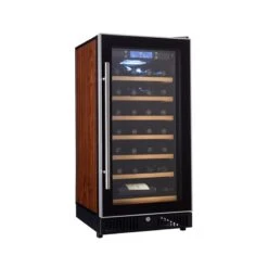 ADOORO Storage Fridge Wine Cooler, Thermostatic Door Wine Cooler, Air-Cooled Household Refrigerator Beech Rack