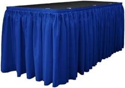 Polyester Poplin Table Skirt For Rectangle Tables, Pleat Fabric For Wedding Banquet Trade Show, 30-Foot By 29-Inch Long With 15 L-Clips, Rust -Wilton Shop 41i5CKnncvL. AC