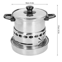 Camping Hot Pot Stove, 16cm Stainless Steel Outdoor Hot Pot Stove Camping Cookware Accessories 13 Camping Hot Pot Stove, 16cm Stainless Steel Outdoor Hot Pot Stove Camping Cookware Accessories -Wilton Shop 41iAZyNAjIL