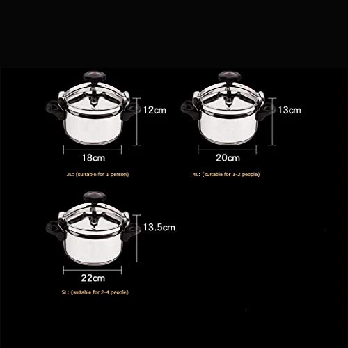 Stainless Steel Pressure Cooker With Easy Lock Lid,Multi-Function Electric Pressure Cooker Sauté, Steam And Rice Smart Cooking Presets (Size : 3L) (4L) (5L) 3 Stainless Steel Pressure Cooker With Easy Lock Lid,Multi-Function Electric Pressure Cooker Sauté, Steam And Rice Smart Cooking Presets (Size : 3L) (4L) (5L)