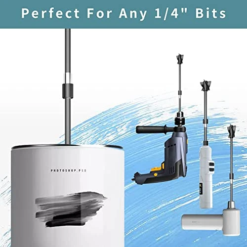 RIES 5Pcs Resin Mixer Paddles With 2 Extension Rods, Epoxy Mixer Attachment For Mixing 3 RIES 5Pcs Resin Mixer Paddles With 2 Extension Rods, Epoxy Mixer Attachment For Mixing