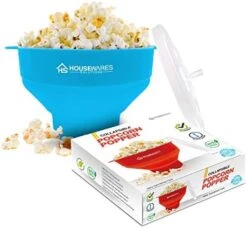 Collapsible Silicone Microwave Hot Air Popcorn Popper Bowl With Lid And Handles - Red -Wilton Shop 41iScxv7ARL. AC
