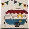 Bundle Of 2 Camper Themed Kitchen Tea Towels, This Is How We Roll And The Adventure Begins