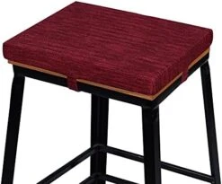 Baibu Set Of 2 Rectangle Bench Stool Cushion, Non-Slip Saddle Stool Seat Cushions Bar Stool Cushion With Machine Washable Cover - 2 Cushions Only (Blue, 18x9.5x1.5in) -Wilton Shop 41idsY QCnL. AC