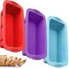 Loaf Pans For Baking Bread 8.5 X 4.5 Value 3 Pack Toast Oven Mold Silicone Food Grade Reusable Bakeware Pan Dishwasher For Kitchen Homemade Breads Cakes Meatloaf (Red+Blue+Purple-3 Pack) -Wilton Shop 41ifbLEJbnL