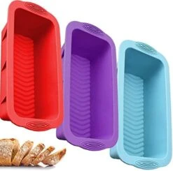 Loaf Pans For Baking Bread 8.5 X 4.5 Value 3 Pack Toast Oven Mold Silicone Food Grade Reusable Bakeware Pan Dishwasher For Kitchen Homemade Breads Cakes Meatloaf (Red+Blue+Purple-3 Pack) 23 Loaf Pans For Baking Bread 8.5 X 4.5 Value 3 Pack Toast Oven Mold Silicone Food Grade Reusable Bakeware Pan Dishwasher For Kitchen Homemade Breads Cakes Meatloaf (Red+Blue+Purple-3 Pack) -Wilton Shop 41ifbLEJbnL. AC