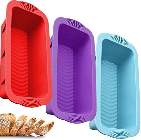 Loaf Pans For Baking Bread 8.5 X 4.5 Value 3 Pack Toast Oven Mold Silicone Food Grade Reusable Bakeware Pan Dishwasher For Kitchen Homemade Breads Cakes Meatloaf (Red+Blue+Purple-3 Pack) 13 Loaf Pans For Baking Bread 8.5 X 4.5 Value 3 Pack Toast Oven Mold Silicone Food Grade Reusable Bakeware Pan Dishwasher For Kitchen Homemade Breads Cakes Meatloaf (Red+Blue+Purple-3 Pack) - Image 11