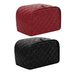 4 Slice Toaster Dust Cover Bread Maker Protective Cover Dust Proof Bag 2 Pack Red & Black (4 Slice Toaster Cover)