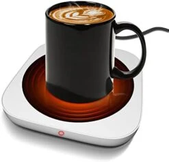 Lectric Coffee Cup Warmer For Desk, Smart Coffee Mug Heater Warmer For Home Office, Warming Plate For Tea, Milk & Candle – ENIGMA (White) -Wilton Shop 41il0nOBuL. AC