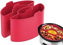 Silicone Slow Cooker Divider Liners - Reusable 3-in-1 Liners, Silicone Divider Insert Fit For Hamilton Beach CrockPot 3, 4 Quart Oval Slow Cooker, BPA Free, Leakproof, Dishwasher Safe, Easy Cleanup -Wilton Shop 41in7GW1gL. AC