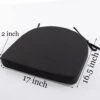 Kitchen Chair Cushion With Ties For Dining Chairs And Indoor Chair Pads 17"x16.5" Seat Cushion Non Slip U-Shaped Rubber Back Seat Cover Machine Washable-Black -Wilton Shop 41iy5tAgWIL