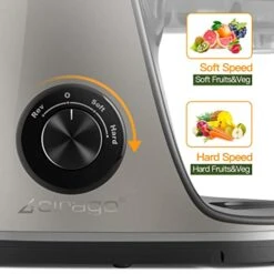 IRAGO Juicer Machines, Slow Masticating Juicer Extractor Two Speed Adjustment, Easy To Clean, Quiet Motor, Cold Press Juicer For Vegetables And Fruits, BPA-Free (Grey) 9 IRAGO Juicer Machines, Slow Masticating Juicer Extractor Two Speed Adjustment, Easy To Clean, Quiet Motor, Cold Press Juicer For Vegetables And Fruits, BPA-Free (Grey) -Wilton Shop 41j1VkzbqGL