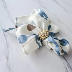 Joyindecor Napkin Rings Set Of 6-Flower Pearl Rhinestone Napkin Ring Holder For Wedding Party Home Kitchen Dining Table Linen Accessories (Golden) -Wilton Shop 41j42licSQL