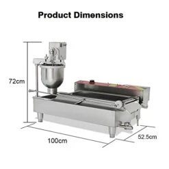 Commercial 2 Rows Automatic Donut Maker Machine, 7L Hopper Electric Frying Donuts Maker With 3 Sizes Moulds, 110V Doughnut Making Machine With Intelligent Control Panel (1200PCS/H) -Wilton Shop 41j4AkSkKuL 1