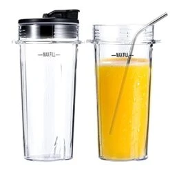 16oz Blender Cup Set 6pcs Replacement Parts Compatible With Ninja Single Serve Cup With Lid And Seal Lid Compatible With Nutri Ninja Series For QB3000 BL770 BL780 BL660 BL740 BL810 Blenders -Wilton Shop 41jEz1bwPPL