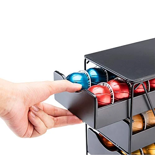 Flagship For Nespresso Pod Holder Drawer Large Mullti Tier Coffee Pod Holder Vertuo (4 Tier (80Pods)) 4 Flagship For Nespresso Pod Holder Drawer Large Mullti Tier Coffee Pod Holder Vertuo (4 Tier (80Pods)) - Image 2