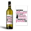 Funny Wine Bottle Label - Work Made Us Colleagues - For Coworker - Colleague Wine - Work Bestie - Coworker Birthday WBL87