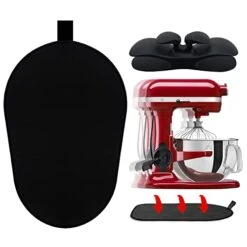 Sliding Mat For Kitchenaid Stand Mixer Slider Mat With Bendable Cord Organizers For KitchenAid 4.5-5 Qt Appliances Air Fryer Slider Mat