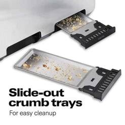 Hamilton Beach 4 Slice Toaster With Extra-Wide Slots, Bagel Setting, Toast Boost, Slide-Out Crumb Tray, Auto-Shutoff & Cancel Button, Digital With Defrost Function, Stainless Steel (24796) -Wilton Shop 41jdmtSyG8L