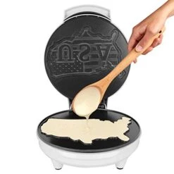 Great American USA Waffle Maker For Memorial Day, 4th Of July - Make Giant 7.5" Patriotic Waffles Or Pancakes W Pride- Electric Nonstick Waffler Iron W America Spirit, Holiday Party Fun Or Summer BBQs -Wilton Shop 41jpTYCIZHL
