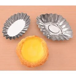 Egg Tart Molds, Mini Tart Pans, 10Pcs Stainless Steel Egg Tart Mold Cupcake Pie Cookie Pudding Mould Baking Cups, Bakeware Cake Cookie Mold Non-Stick Puto Cup For Pies Cheese Cakes Desserts Quiche -Wilton Shop 41jx4phFkkL