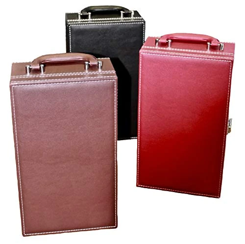 Lifestyle Top Handle Travel Two-Bottle Wine Carrier Case With 4 Piece Wine Accessory Set (Brown) 3 Lifestyle Top Handle Travel Two-Bottle Wine Carrier Case With 4 Piece Wine Accessory Set (Brown)