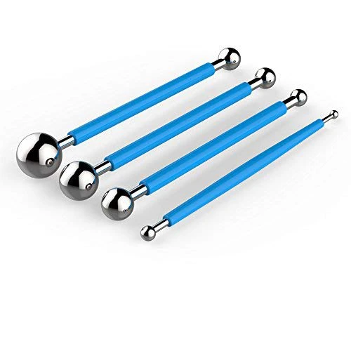 DIY Cake Tools, AmyTalk 4Pcs Metal Ball Baking Fondant Cake Tools Stainless Steel 8 Head Pen For Sugar Flower 3 DIY Cake Tools, AmyTalk 4Pcs Metal Ball Baking Fondant Cake Tools Stainless Steel 8 Head Pen For Sugar Flower