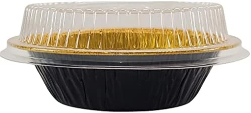 Disposable Colored Aluminum 5" Tart Pan/individual Pot Pie Pan W/Clear Dome Lid #501P (100, Gold) 14 Disposable Colored Aluminum 5" Tart Pan/individual Pot Pie Pan W/Clear Dome Lid #501P (100, Gold) - Image 12