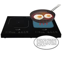 Induction Cooktop, 21.2 X 14 X 2.5 Inches, Black