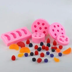 5Pcs Fruit Shaped Jelly Molds, 3D Mini Pineapple Strawberry Orange Blueberry Mulberry Candle Silicone Fruit Mold For Cupcake Decorating, Soap, Chocolate -Wilton Shop 41kPWQiMUNL