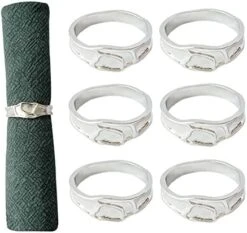 Gold Napkin Rings Set Of 6, Irregular Round Napkin Holder For Wedding,Party, Thanksgiving, Christmas, Birthday, Daily Table Decoration -Wilton Shop 41kWsbO0UfL. AC