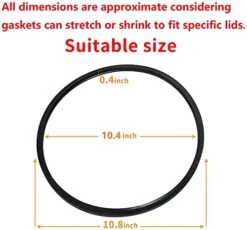 Pressure Cooker Replacement Gasket For Mirro Pressure Cooker S-9892 9892 M-0296 M-0436 M-0498 M-0536 M-0596 M-0646 M-1952 Fit ４｜6 ｜ 8 QT Models （2Pack) -Wilton Shop 41kZItOMmbL