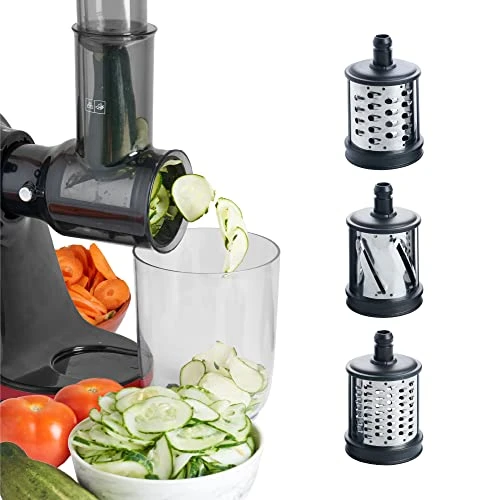 OCUU Slow Masticating Juicer Bundle Set With Vegetable Shredder/Slicer Attachment, 3 Easy To Use And Clean Interchangeable Blades, Quiet Motor & Reverse Function 4 OCUU Slow Masticating Juicer Bundle Set With Vegetable Shredder/Slicer Attachment, 3 Easy To Use And Clean Interchangeable Blades, Quiet Motor & Reverse Function - Image 2